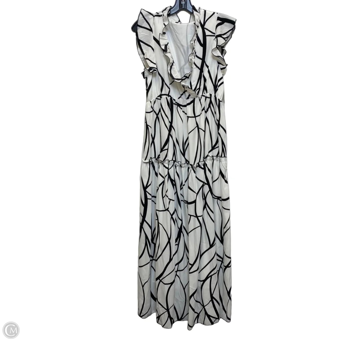 Dress Casual Maxi By Cmf In Black & White, Size: M
