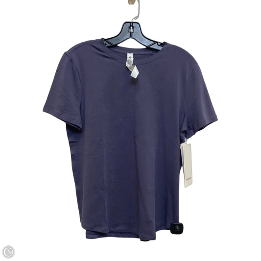 Athletic Top Short Sleeve Designer By Lululemon In Purple, Size: M