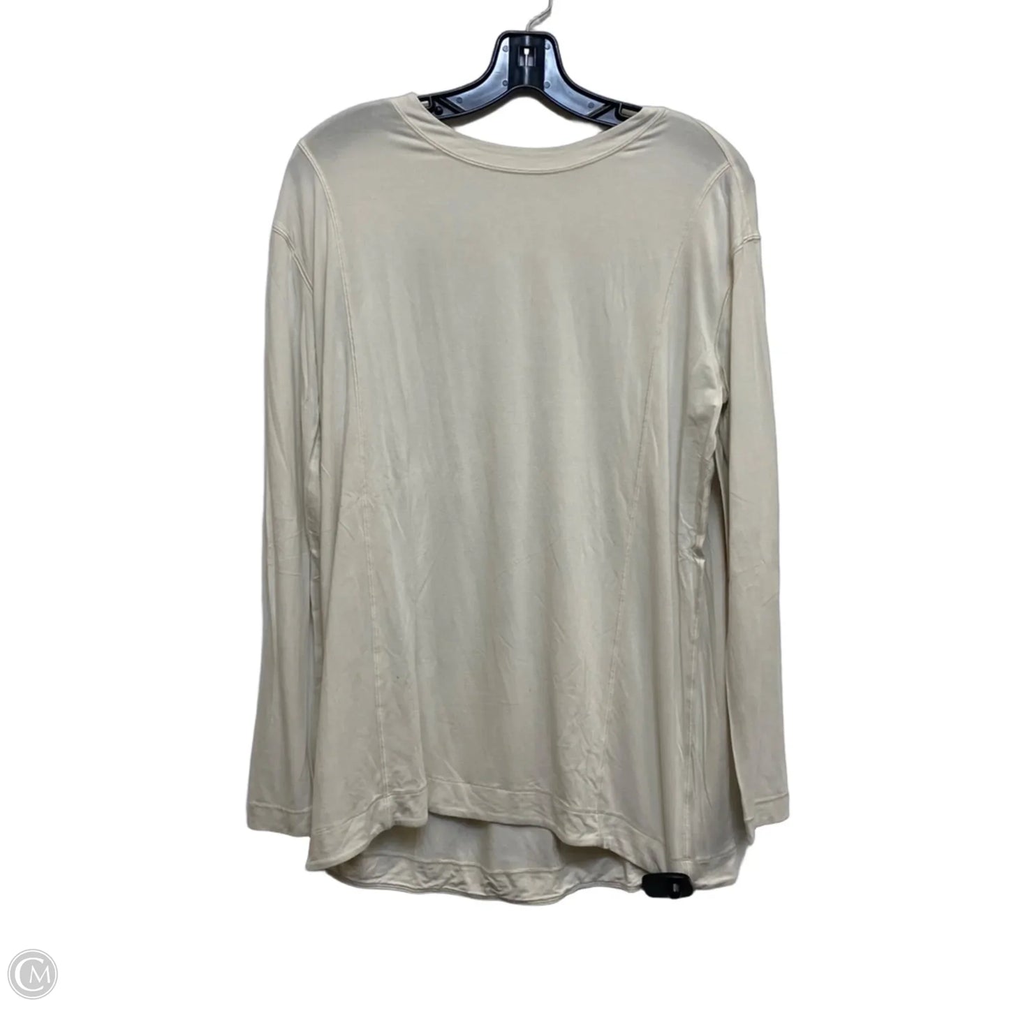Athletic Top Long Sleeve Crewneck Designer By Lululemon In Cream, Size: S