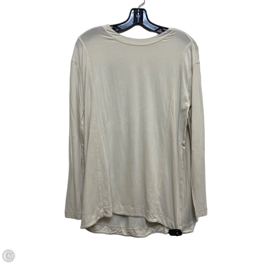 Athletic Top Long Sleeve Crewneck Designer By Lululemon In Cream, Size: S
