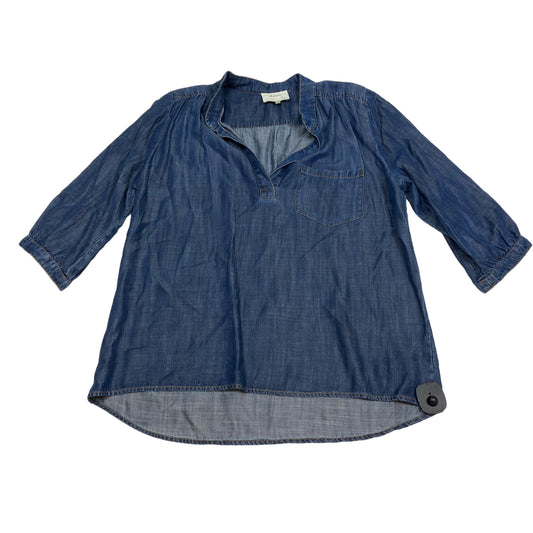 Blue Denim Top 3/4 Sleeve Elevenses, Size L