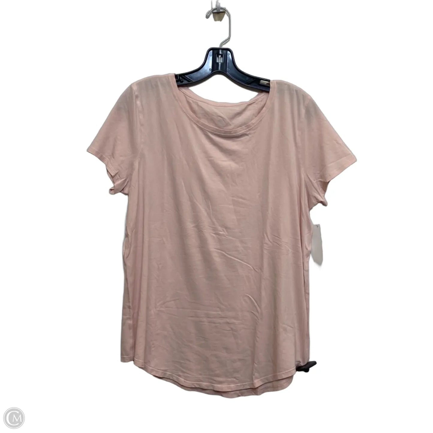Athletic Top Short Sleeve Designer By Lululemon In Pink, Size: M