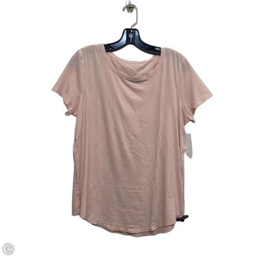 Athletic Top Short Sleeve Designer By Lululemon In Pink, Size: M