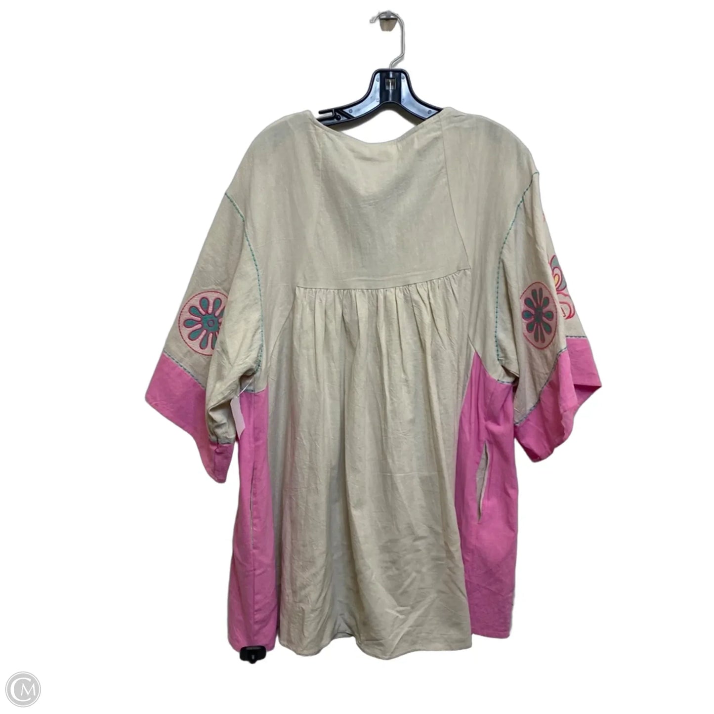 Dress Casual Short By Blue Velvet In Pink & Tan, Size: L