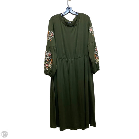 Dress Casual Midi By Bloomchic In Green, Size: 1x