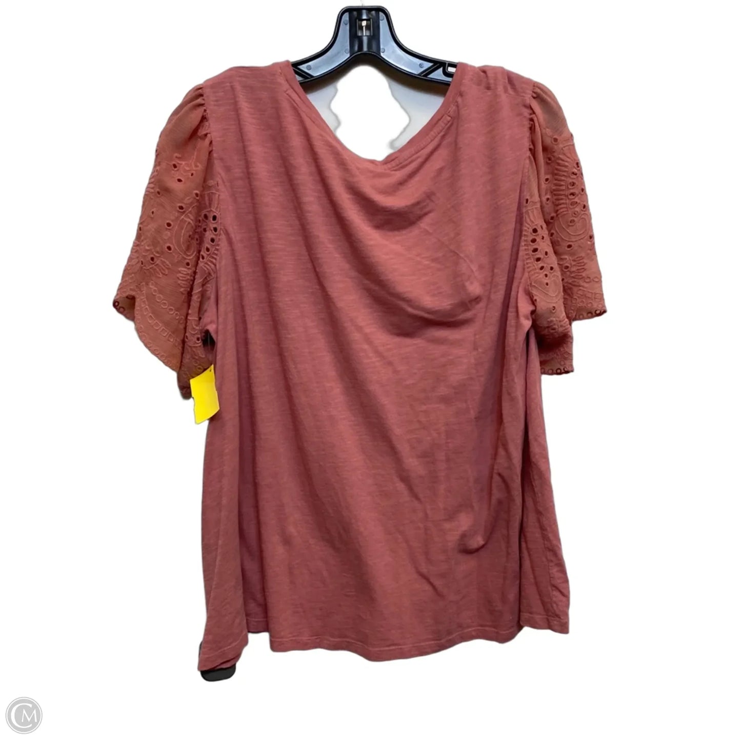 Top Short Sleeve By Cato In Pink, Size: 1x