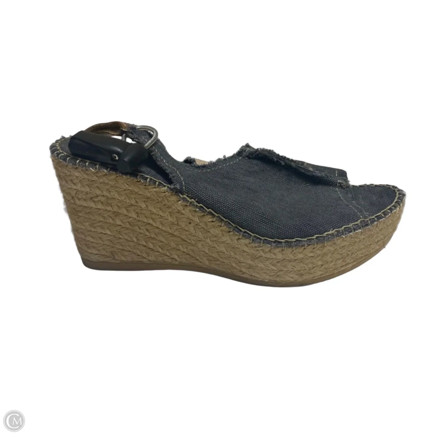 Sandals Heels Wedge By Toni Pons In Grey, Size: 6.5