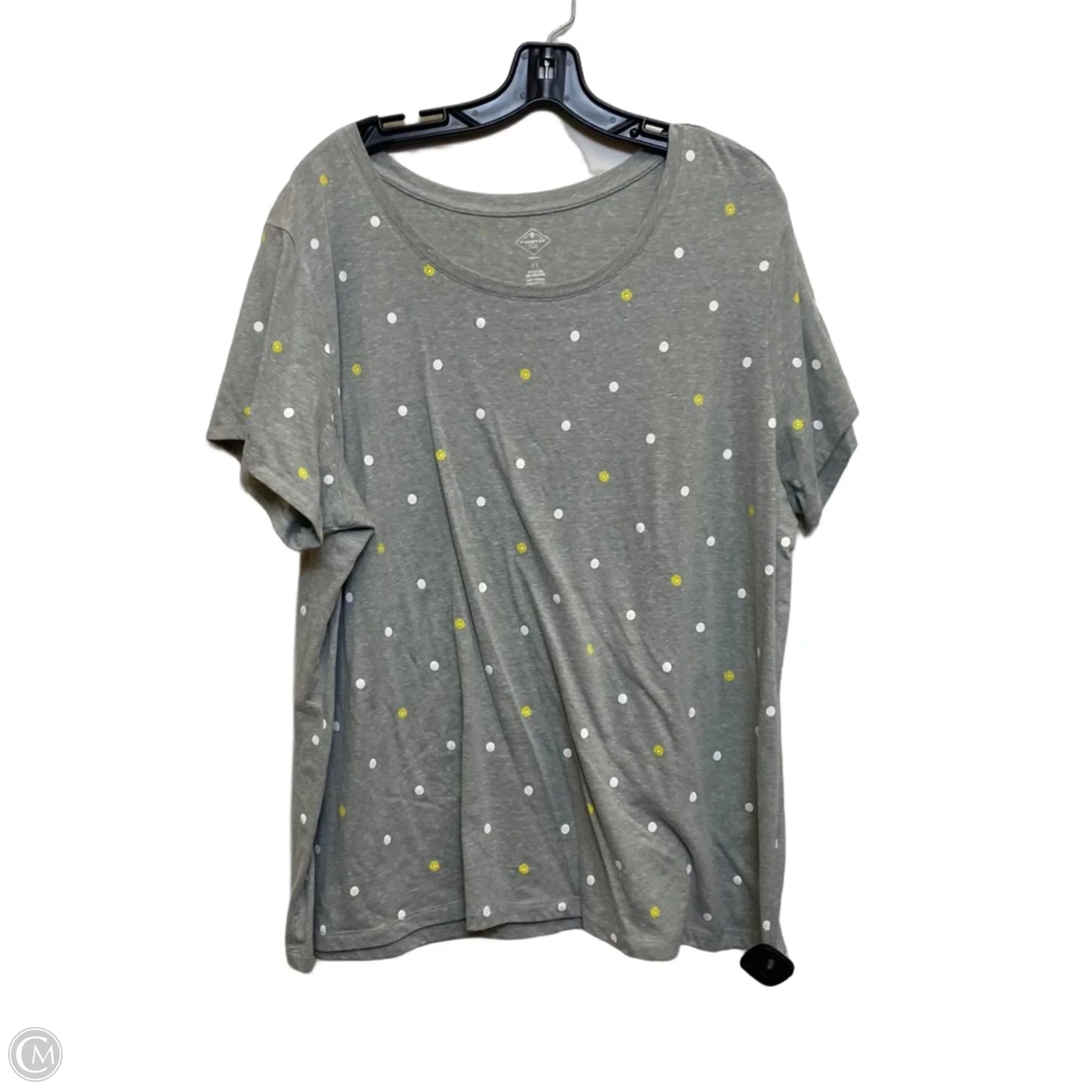 Top Short Sleeve Basic By St Johns Bay In Grey, Size: 2x