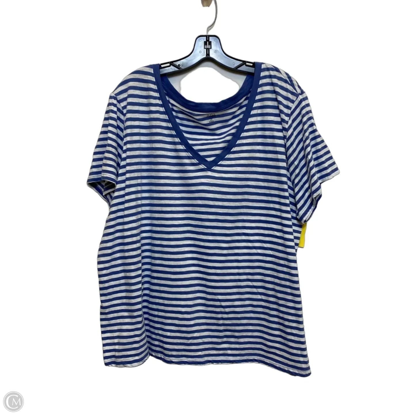 Top Short Sleeve Basic By Ana In Blue & White, Size: 2x