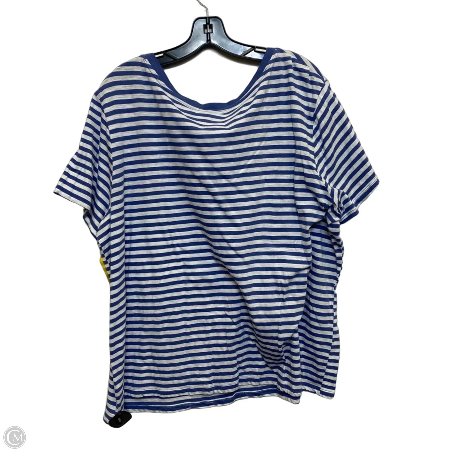 Top Short Sleeve Basic By Ana In Blue & White, Size: 2x