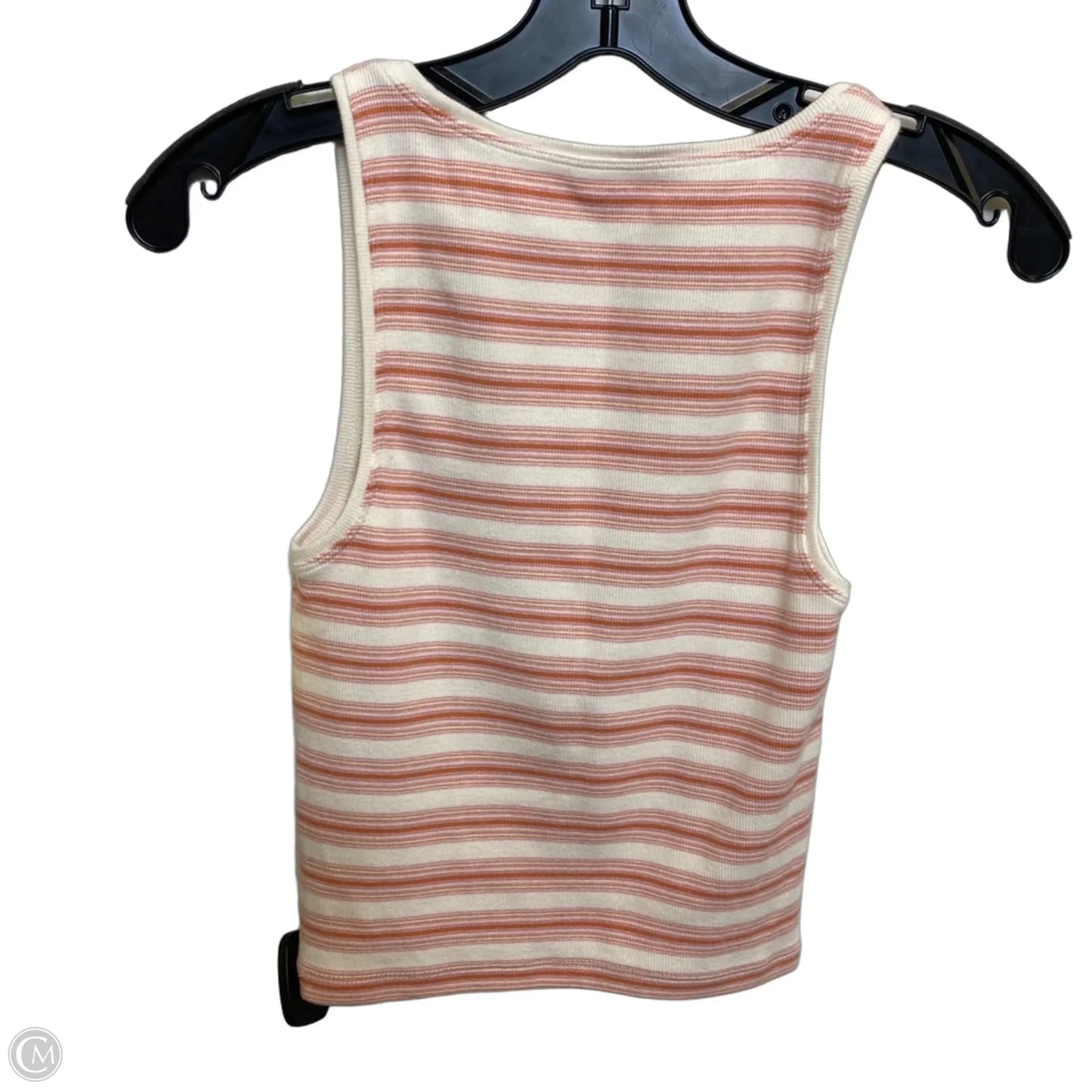 Tank Top By American Eagle In Cream & Orange, Size: S