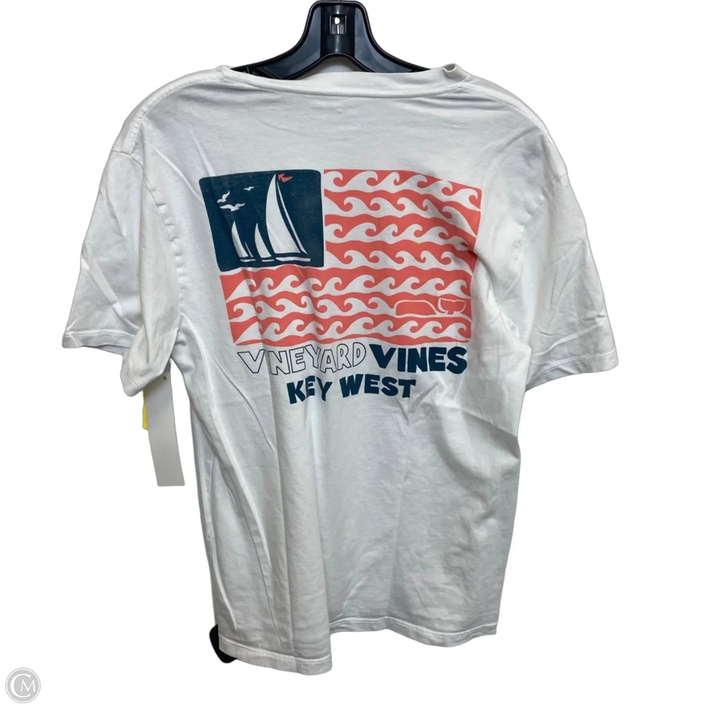 Top Short Sleeve Designer By Vineyard Vines In White, Size: S