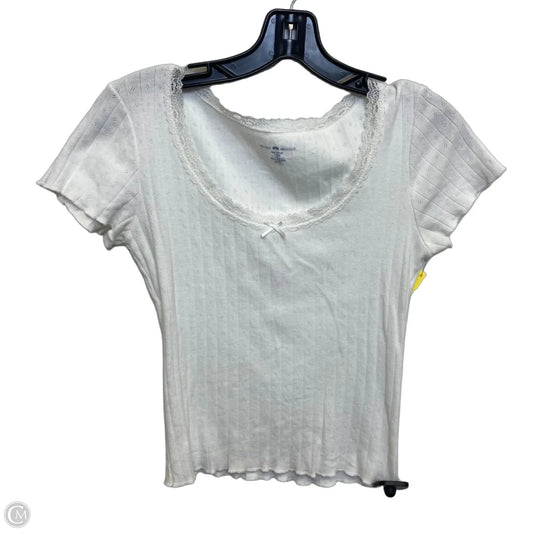 Top Short Sleeve By Brandy Melville In White, Size: Osfm