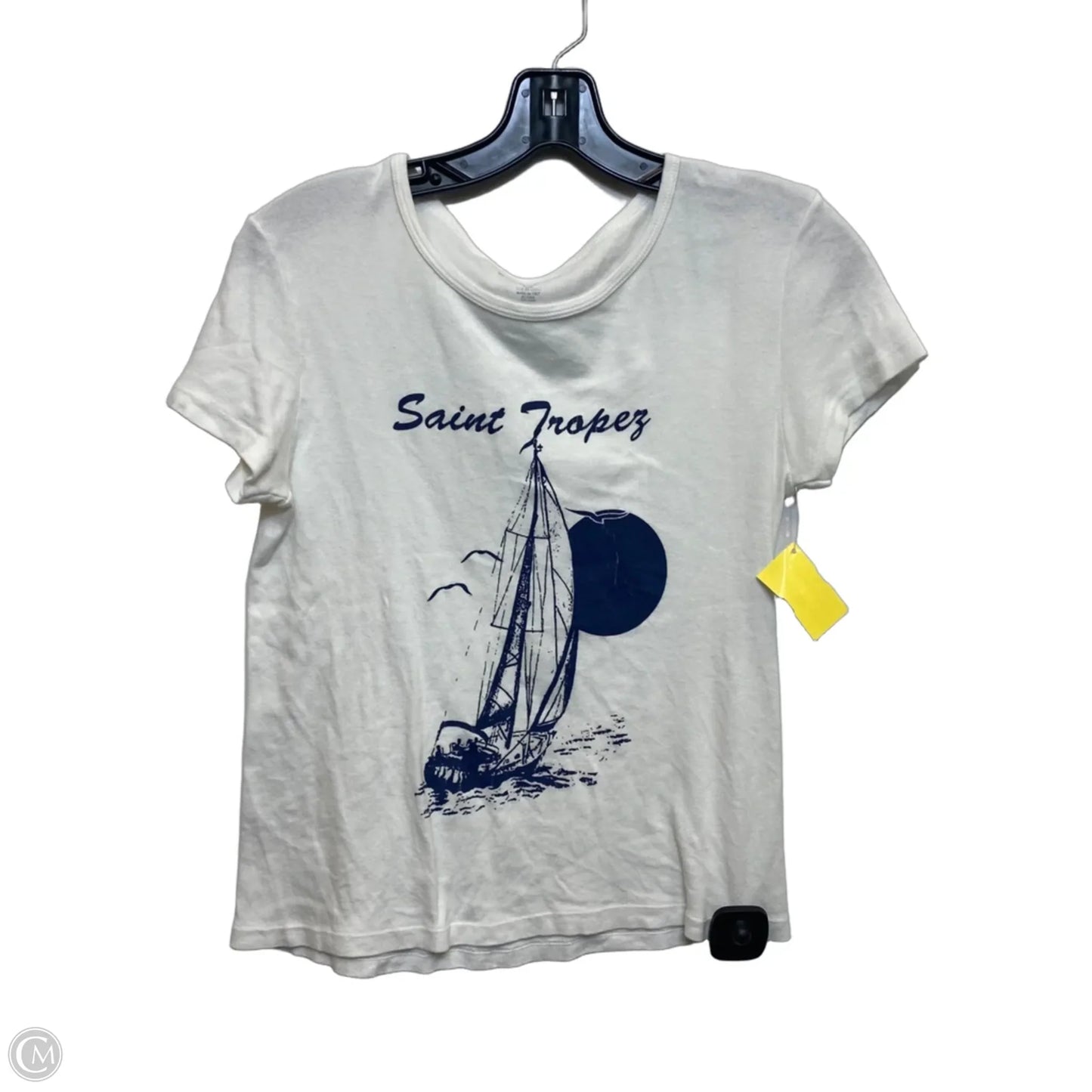 Top Short Sleeve By Brandy Melville In White, Size: Osfm