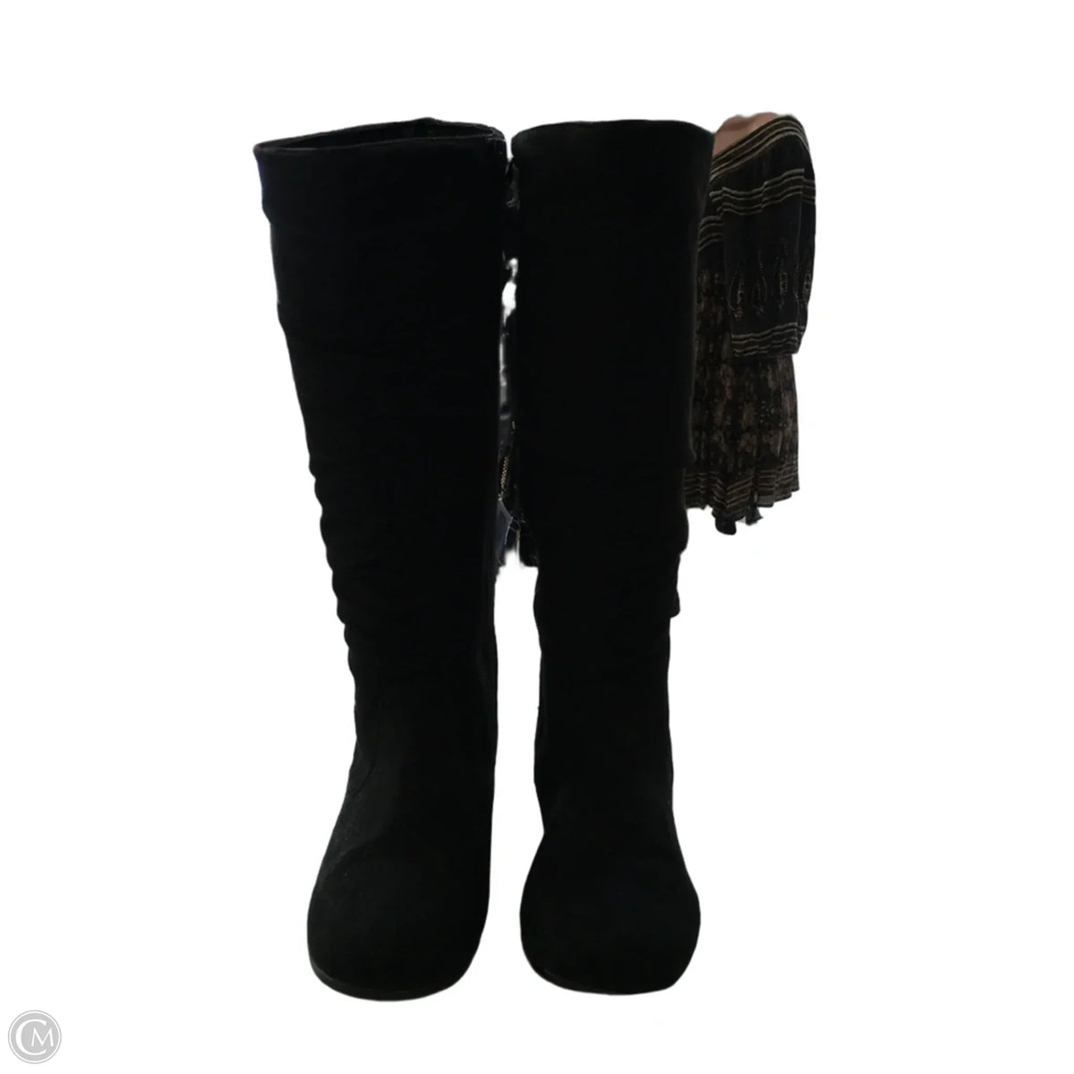 Boots Knee Flats By Cme In Black, Size: 8