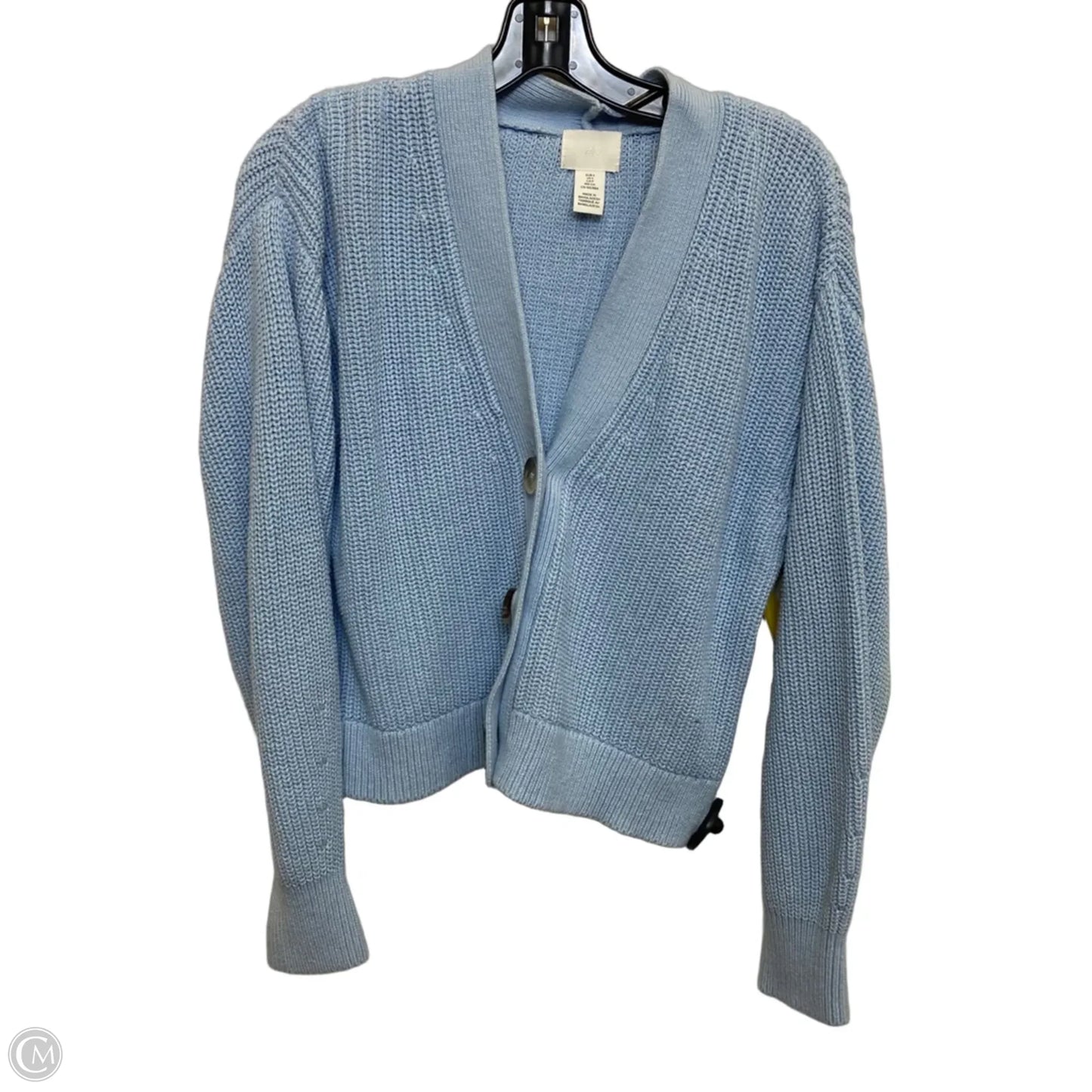 Sweater Cardigan By H&m In Blue, Size: S