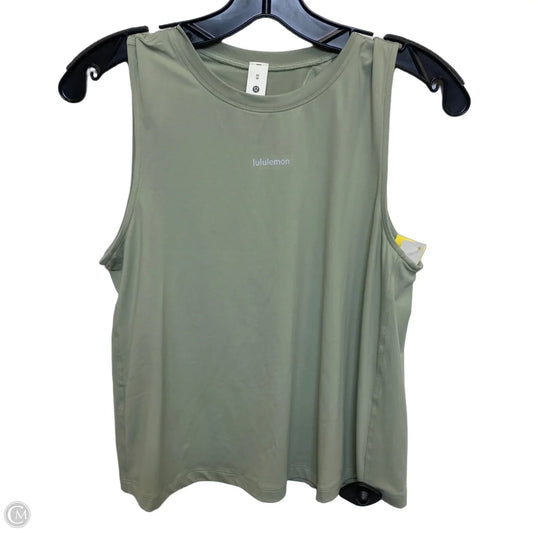 Athletic Tank Top By Lululemon In Green, Size: Xs