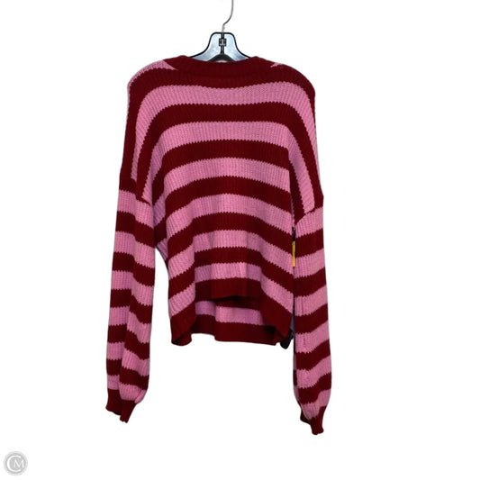 Sweater By Shein In Pink & Red, Size: M