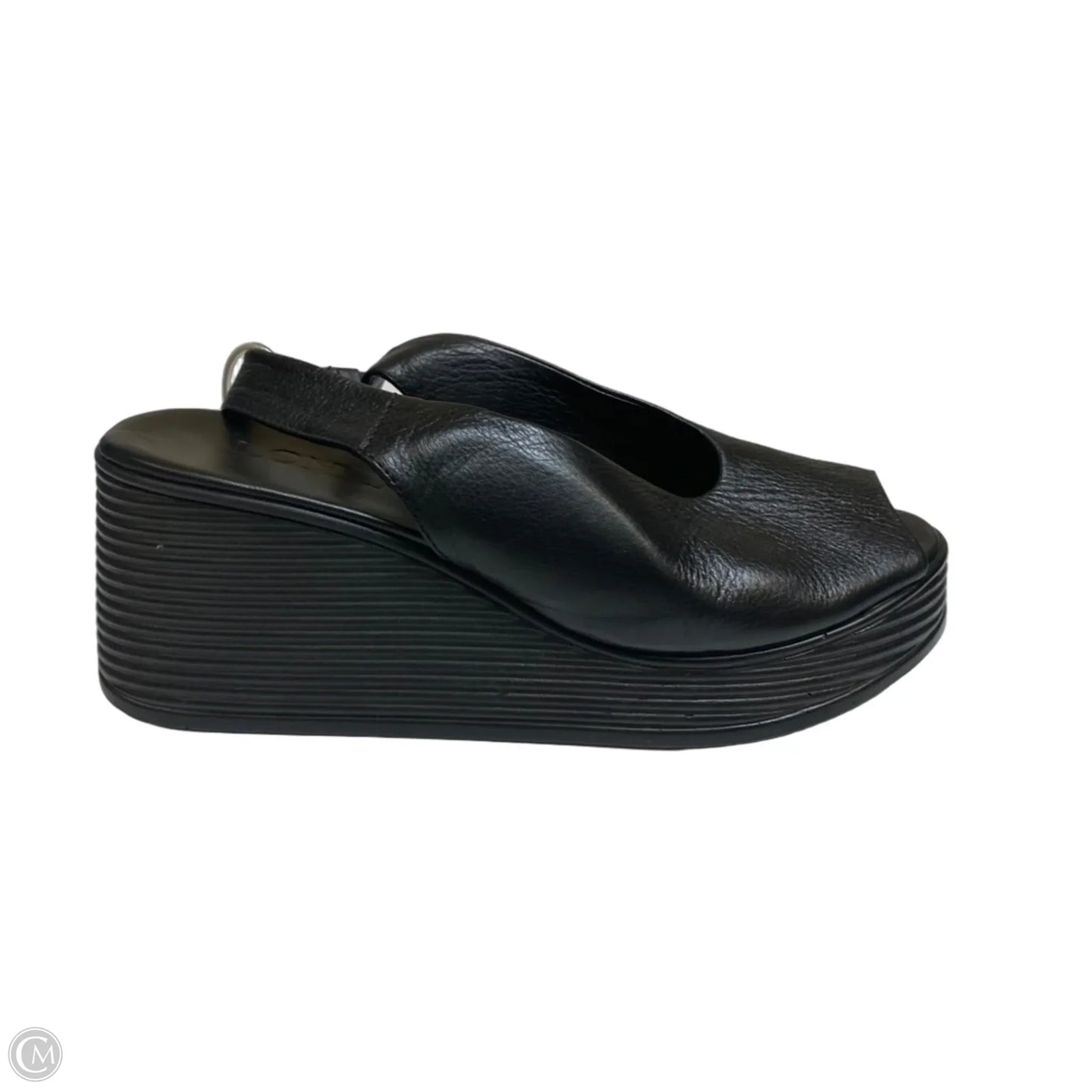 Sandals Heels Wedge By Lonza In Black, Size: 8.5