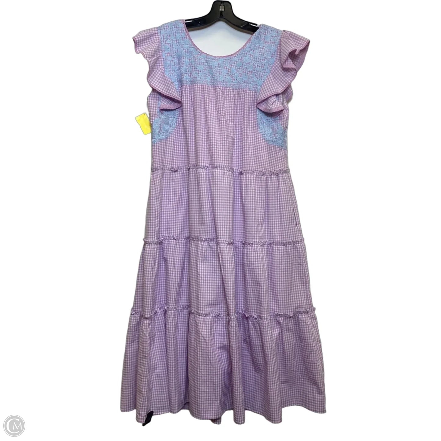 Dress Casual Midi By J.marie In Purple & White, Size: M