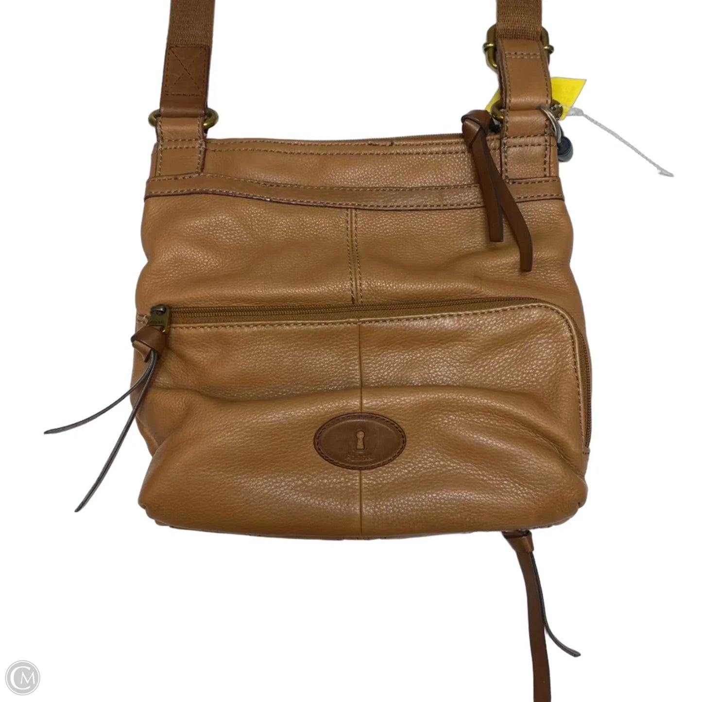 Crossbody Leather By Fossil, Size: Medium