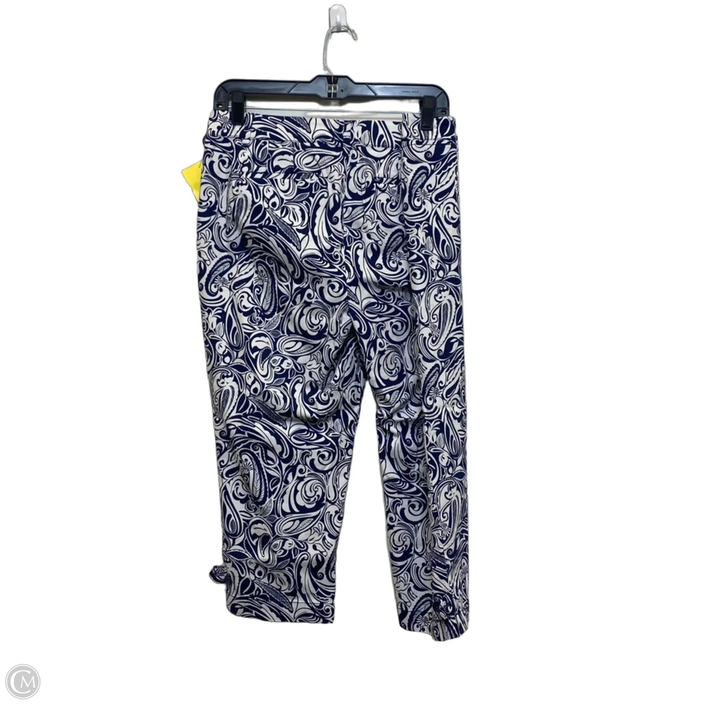 Pants Cropped By Talbots In Blue & White, Size: 14p