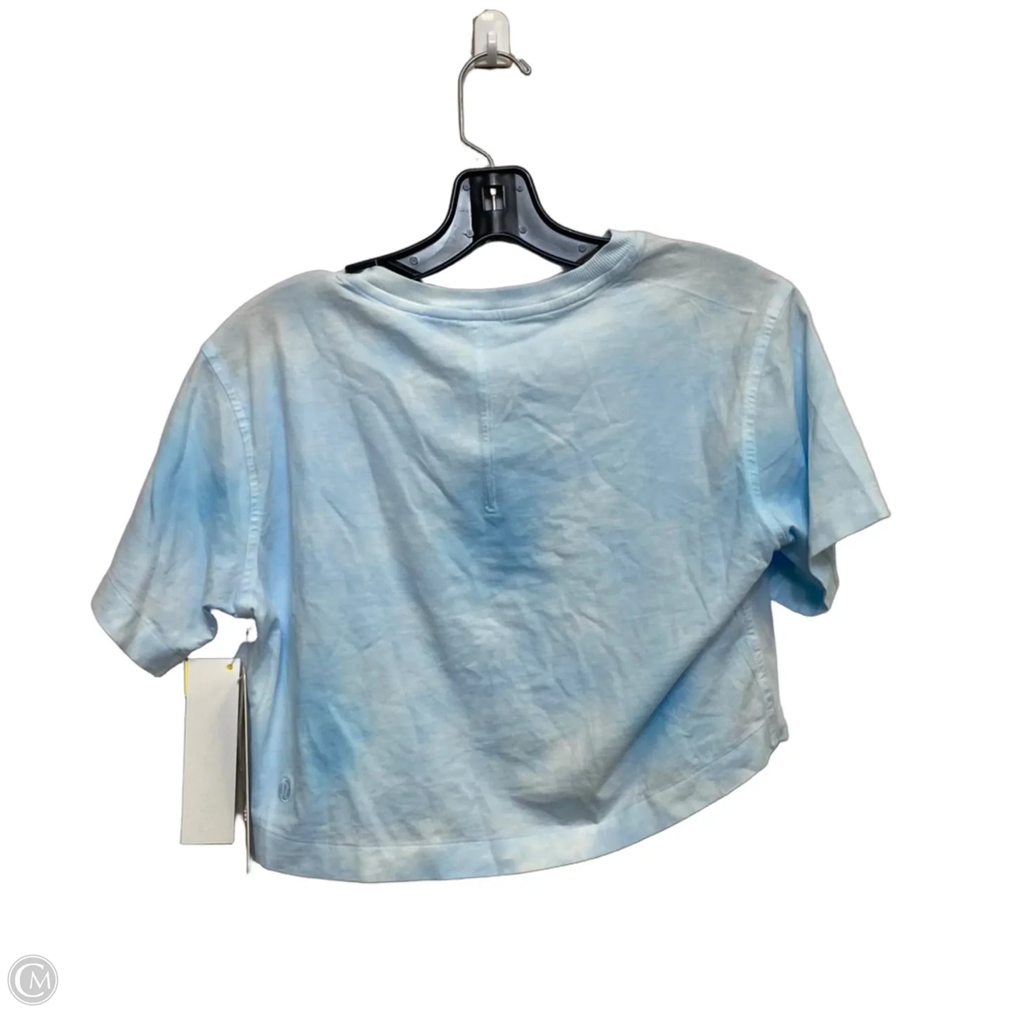 Athletic Top Short Sleeve Designer By Lululemon In Blue, Size: Xxs