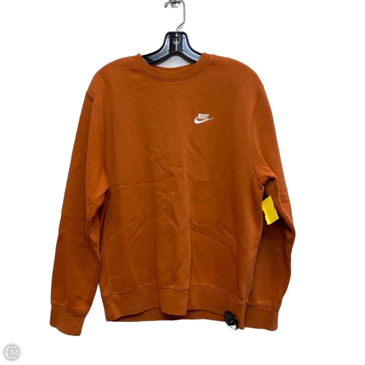 Athletic Sweatshirt Crewneck By Nike Apparel In Orange, Size: M