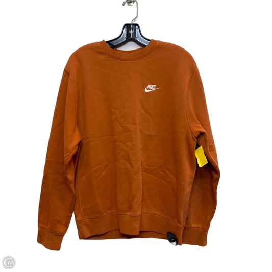 Athletic Sweatshirt Crewneck By Nike Apparel In Orange, Size: M