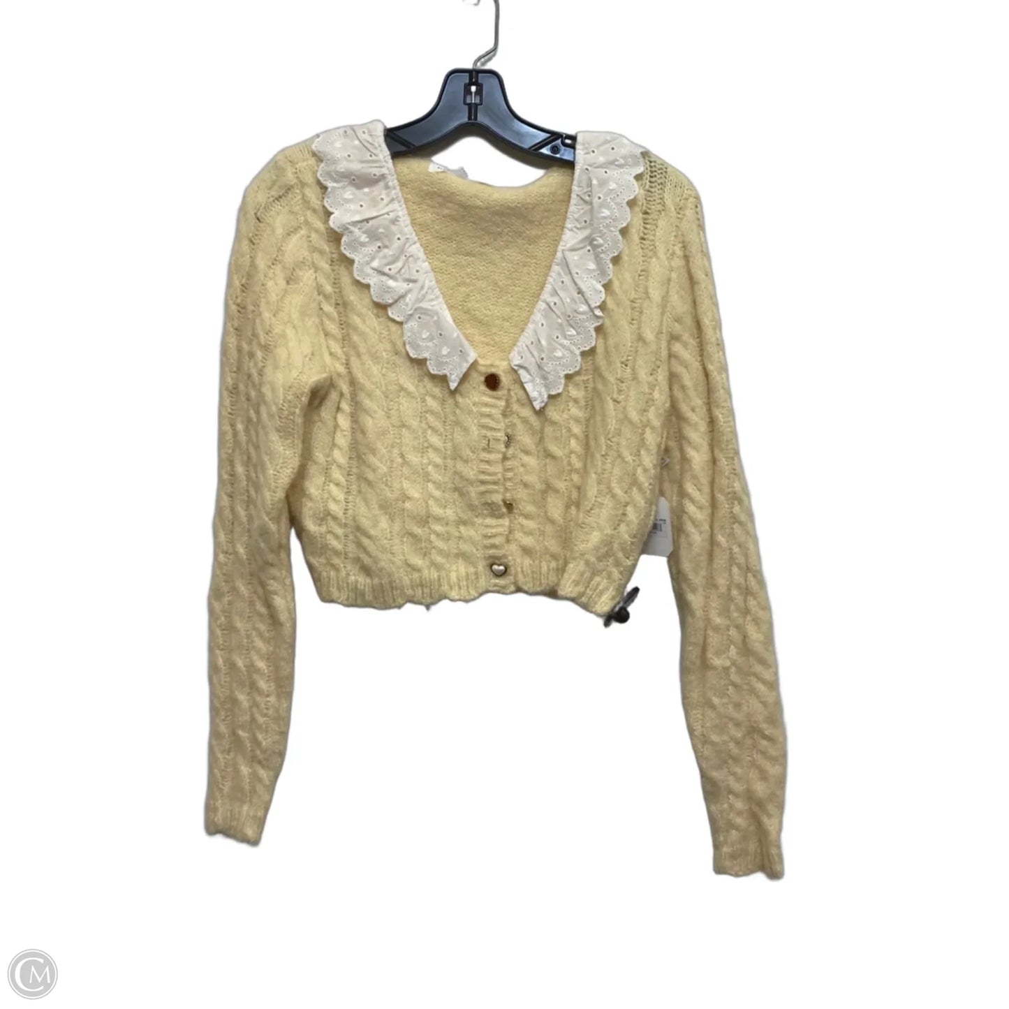 Sweater Cardigan By Altard State In Yellow, Size: Xxs