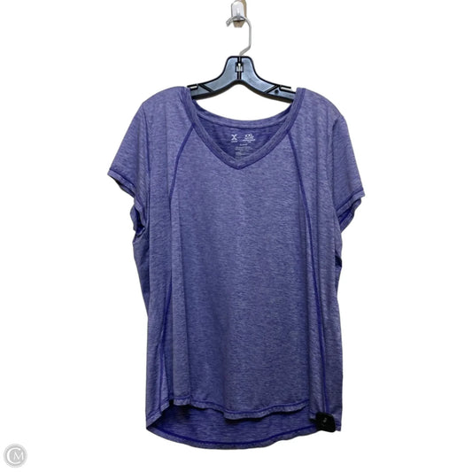 Athletic Top Short Sleeve By Xersion In Purple, Size: Xxl