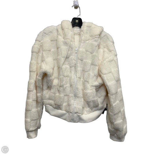 Jacket Faux Fur & Sherpa By Pink Rose In Cream, Size: M