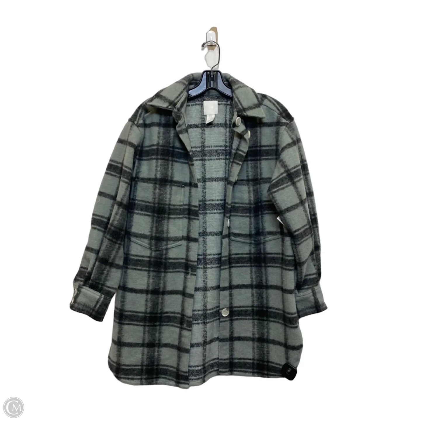 Jacket Shirt By H&m In Grey, Size: Xs