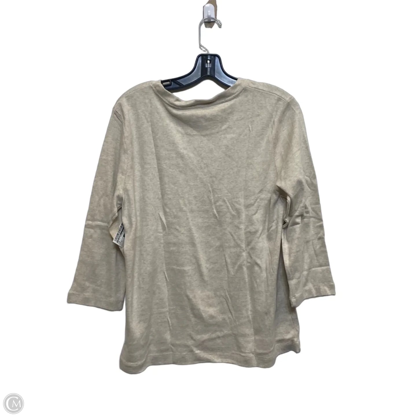 Top 3/4 Sleeve Basic By Kim Rogers In Tan, Size: Xl