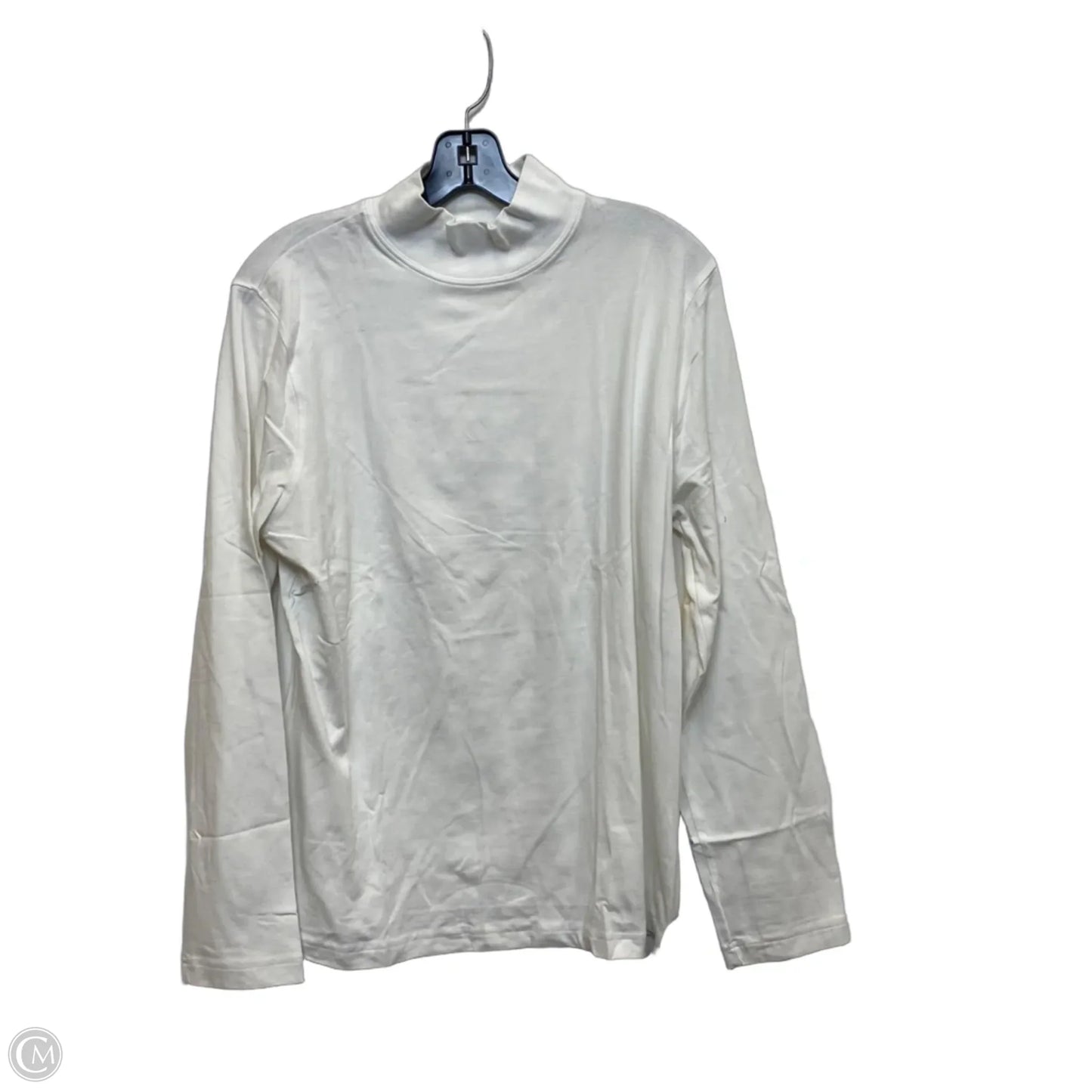 Top Long Sleeve Basic By Croft And Barrow In White, Size: Xl