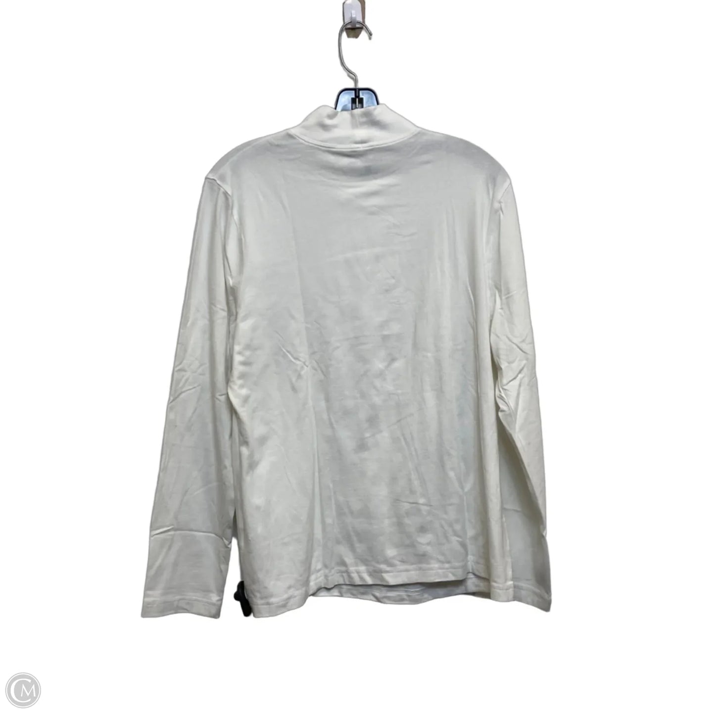 Top Long Sleeve Basic By Croft And Barrow In White, Size: Xl