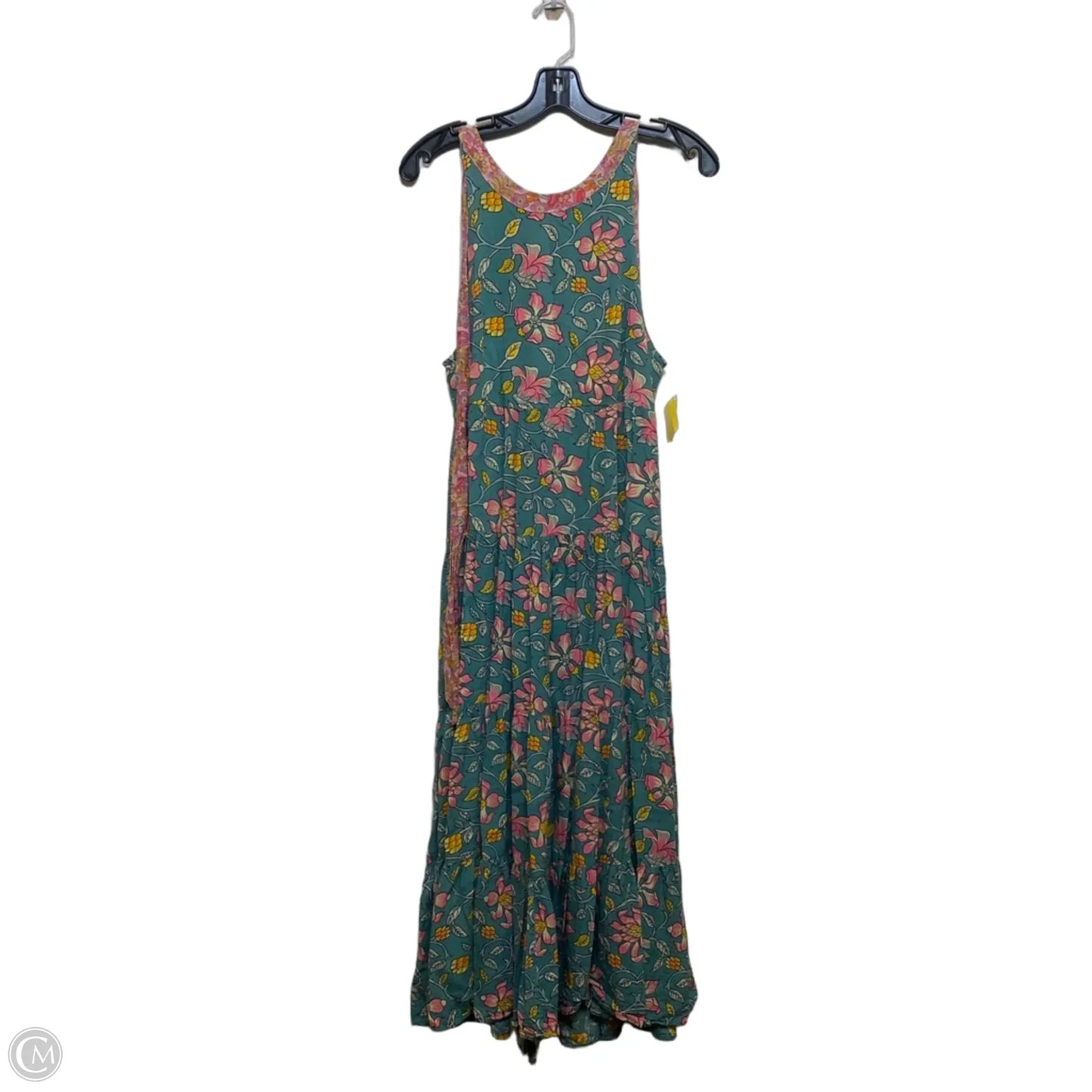 Dress Casual Midi By Natural Life In Green & Pink, Size: M