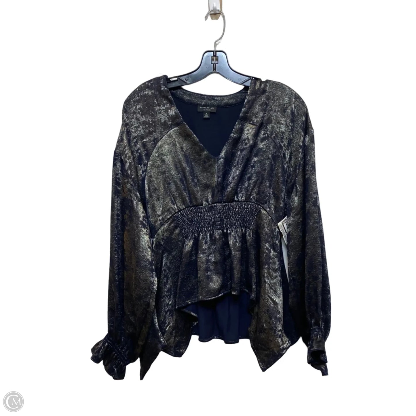 Top Long Sleeve By Current Air In Blue & Gold, Size: M