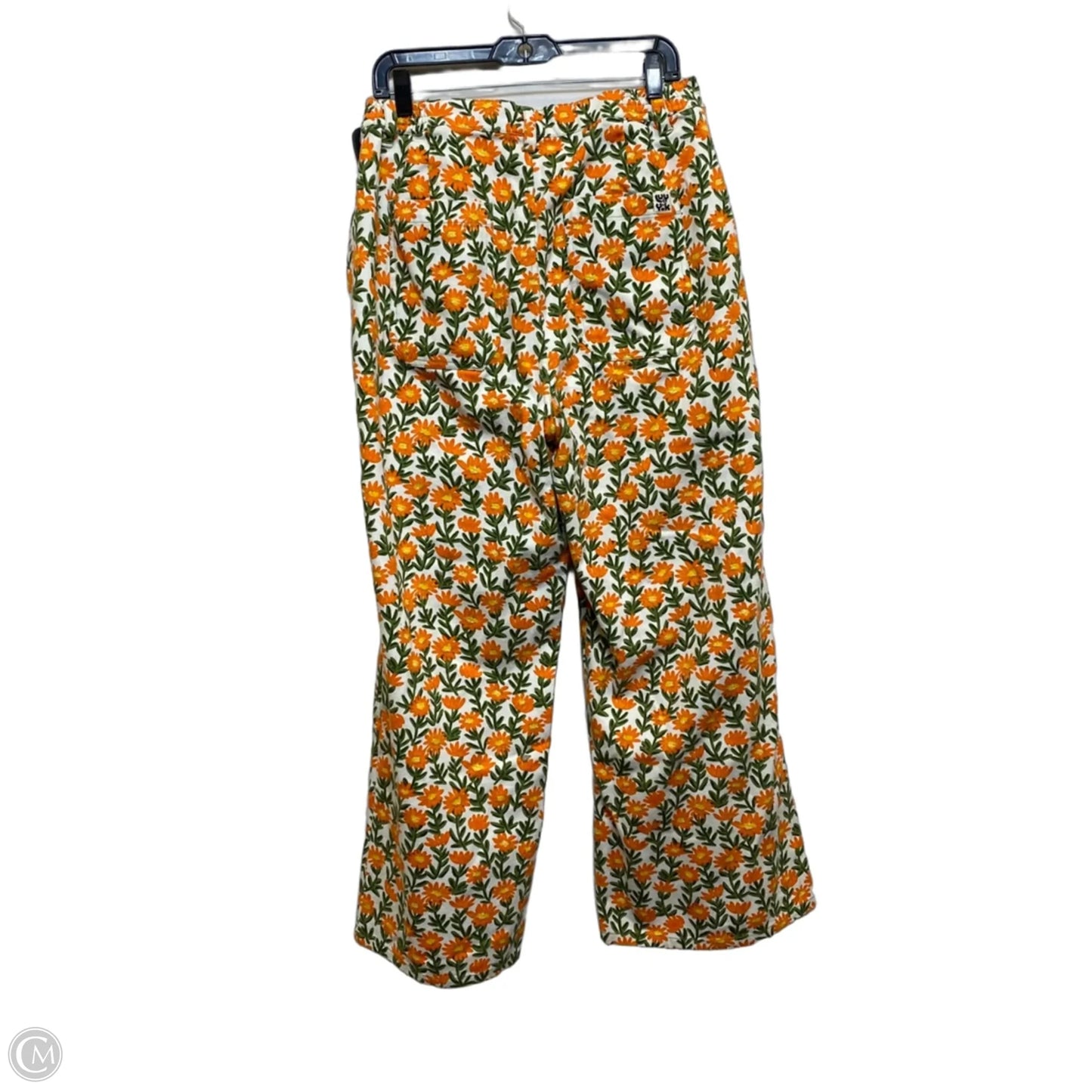 Jeans Wide Leg By Lucy & Yak In Green & Orange, Size: 14