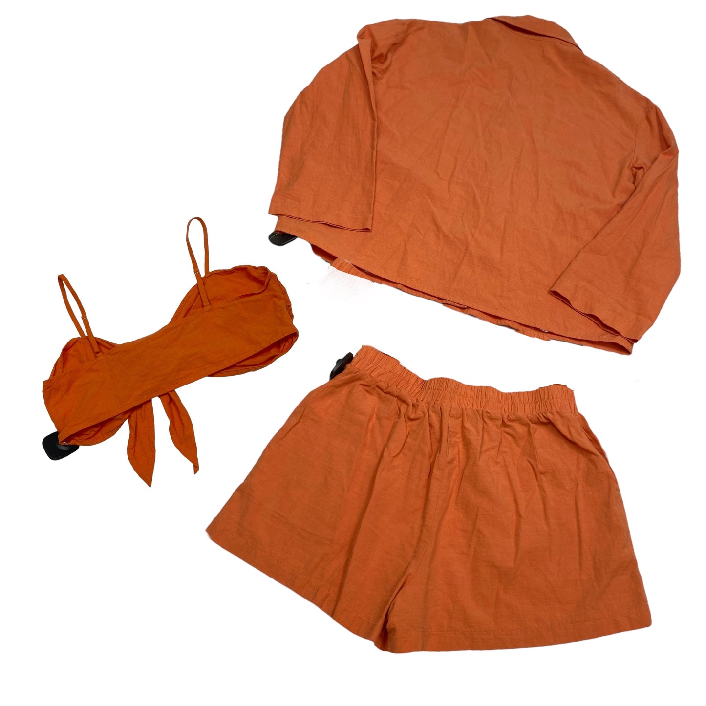 Orange Shorts Set Shein, Size S