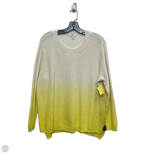 Sweater By Crown And Ivy In Cream & Yellow, Size: Xl