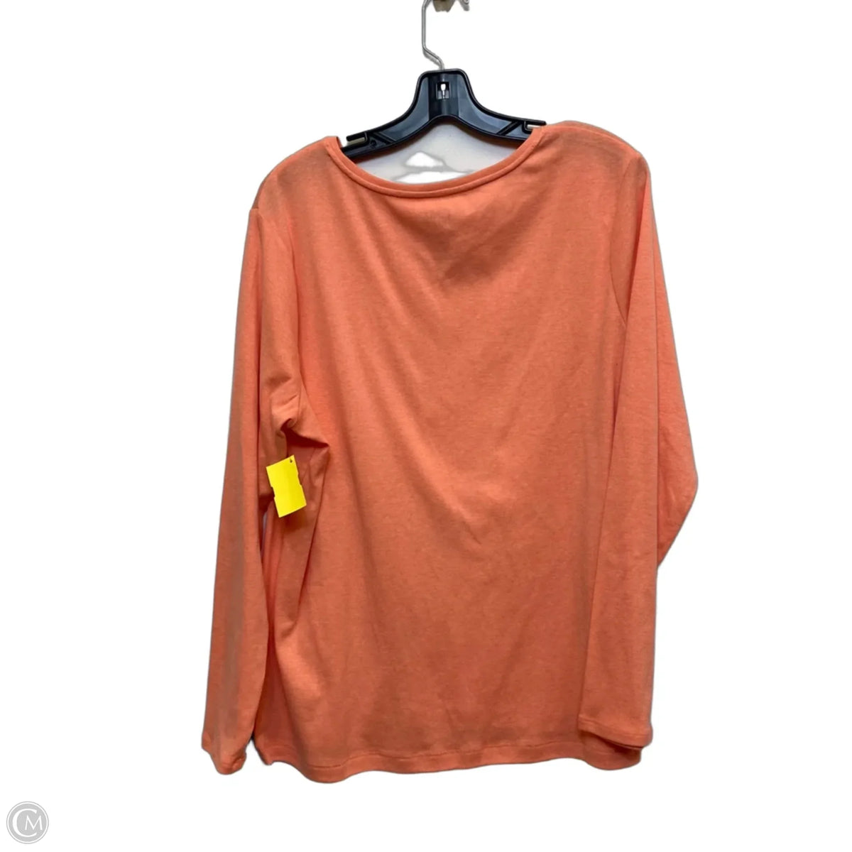 Top Long Sleeve Basic By Croft And Barrow In Orange, Size: Xxl