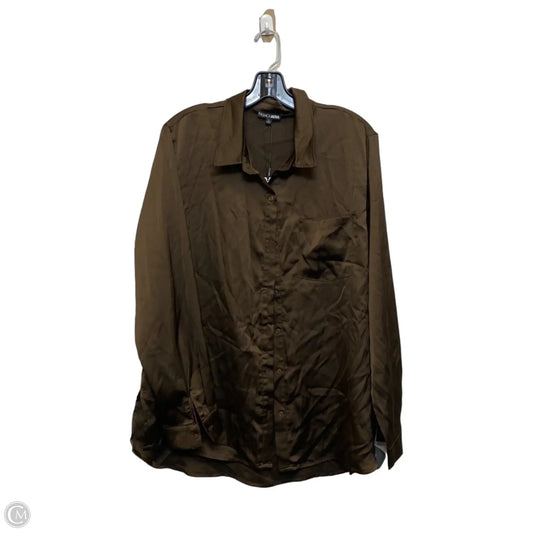 Top Long Sleeve By Fashion Nova In Brown, Size: L