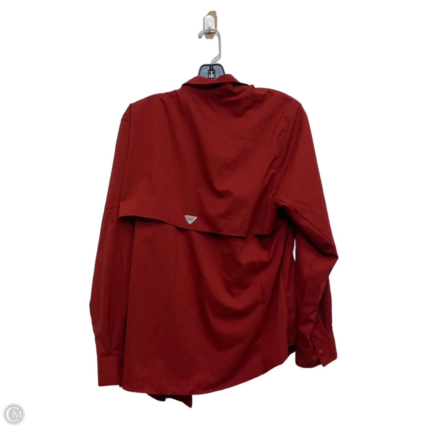 Athletic Top Long Sleeve Collar By Columbia In Red, Size: Xl