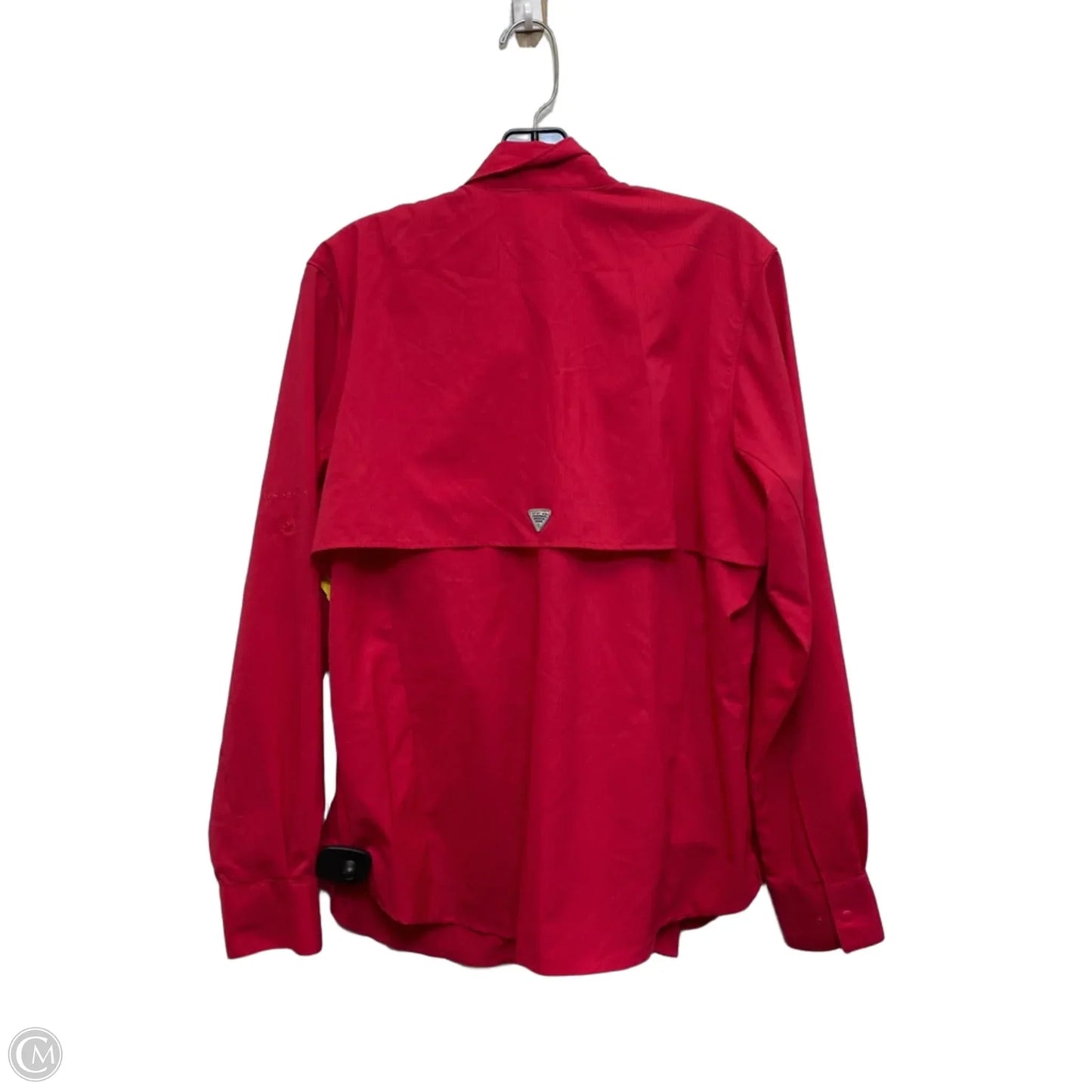 Athletic Top Long Sleeve Collar By Columbia In Pink, Size: L