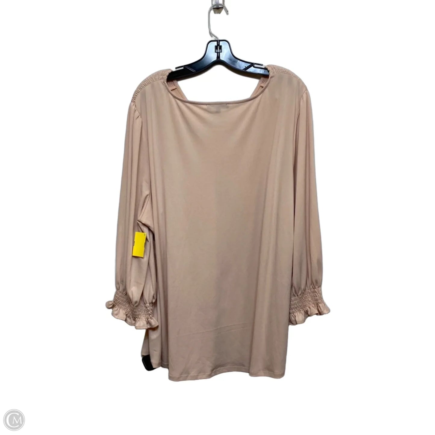 Top 3/4 Sleeve By Adrianna Papell In Pink, Size: 3x