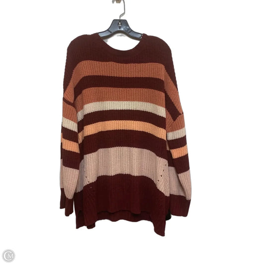Sweater By True Craft In Orange & Red, Size: 3x