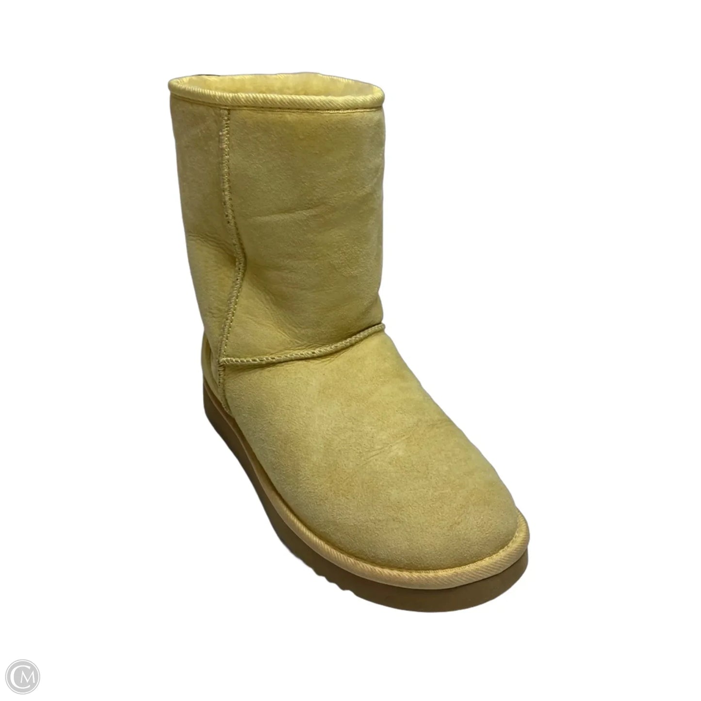 Boots Designer By Ugg In Yellow, Size: 10