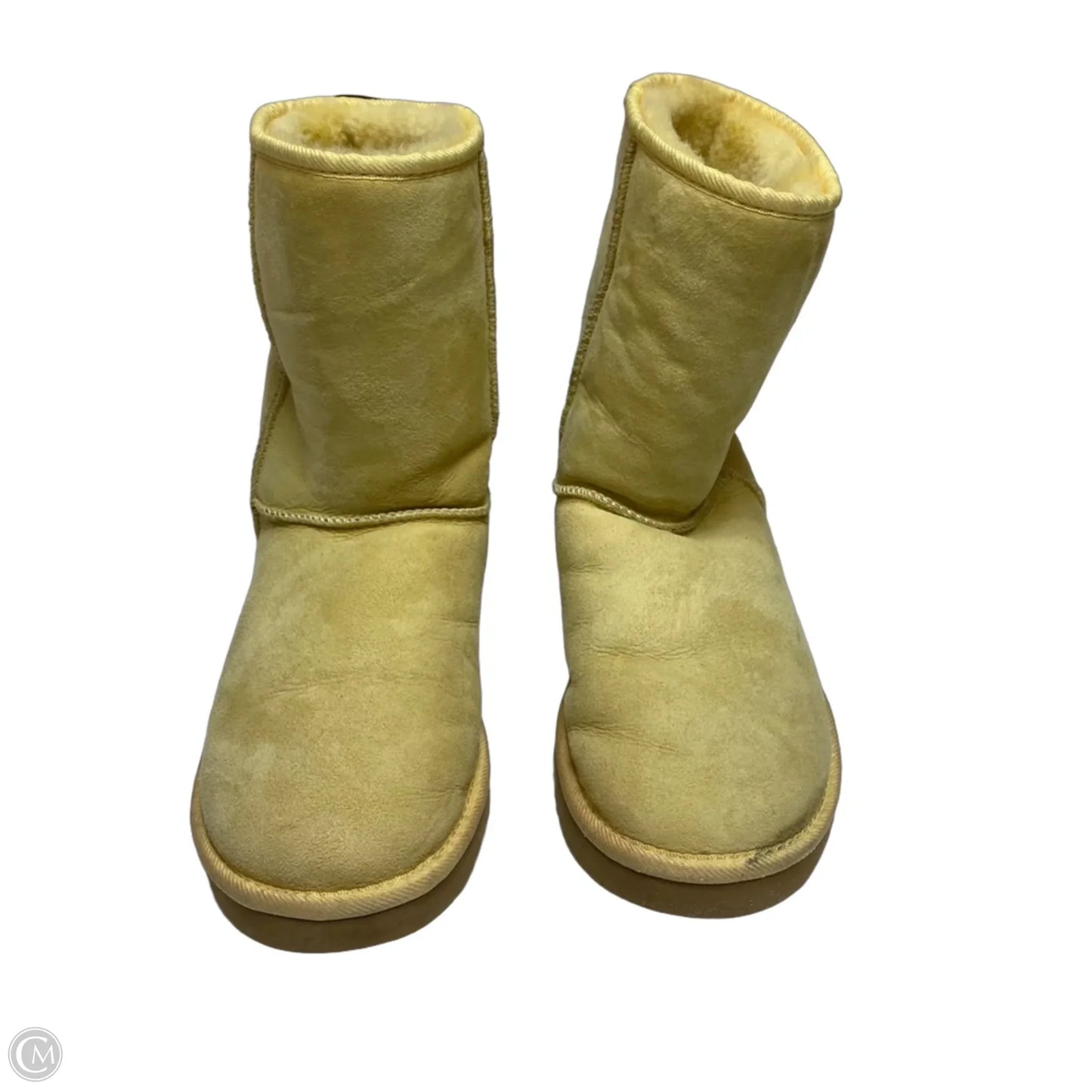 Boots Designer By Ugg In Yellow, Size: 10