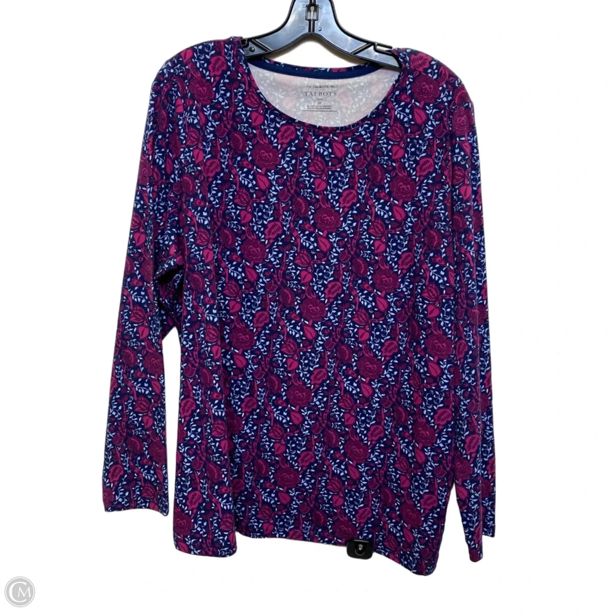 Top Long Sleeve Basic By Talbots In Blue & Purple, Size: 2x